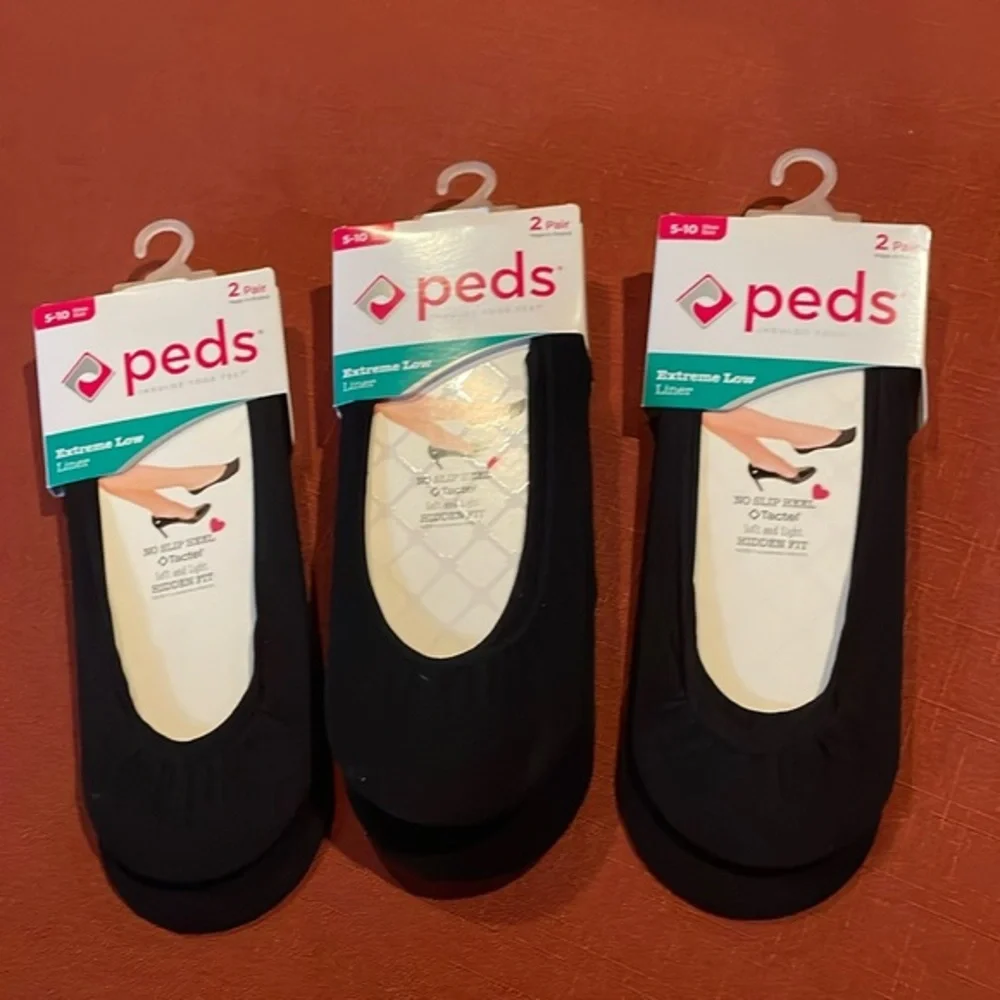 🌸NIP PEDS Extreme Low Slip On Sock - 3 pkgs, total 6 pair